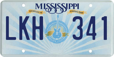 MS license plate LKH341