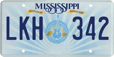 MS license plate LKH342