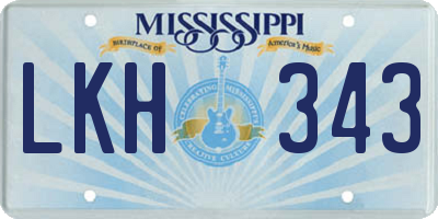 MS license plate LKH343