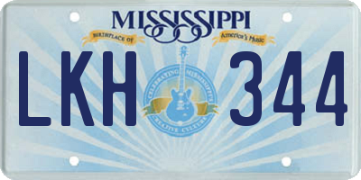 MS license plate LKH344
