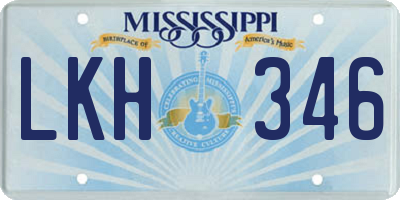 MS license plate LKH346