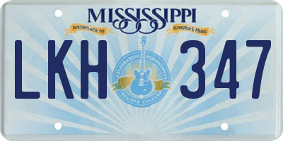 MS license plate LKH347