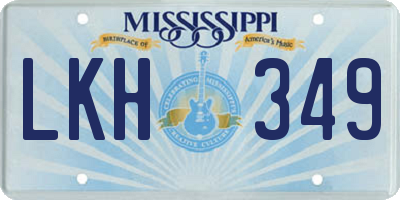 MS license plate LKH349
