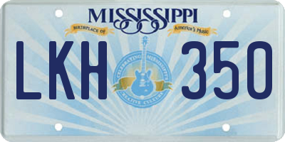MS license plate LKH350