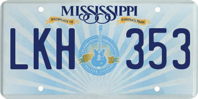 MS license plate LKH353