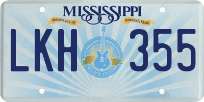 MS license plate LKH355