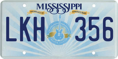 MS license plate LKH356