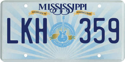 MS license plate LKH359