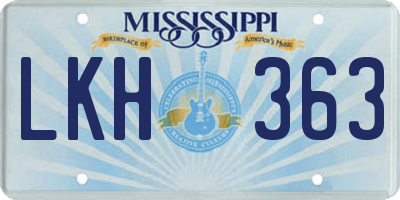 MS license plate LKH363