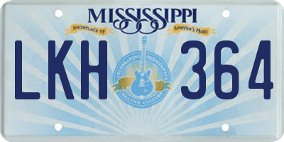 MS license plate LKH364