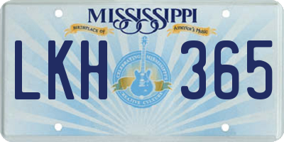 MS license plate LKH365