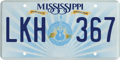 MS license plate LKH367
