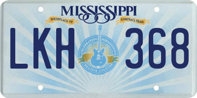 MS license plate LKH368