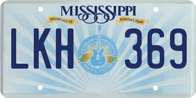 MS license plate LKH369