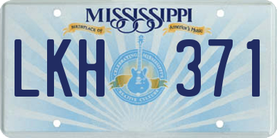 MS license plate LKH371