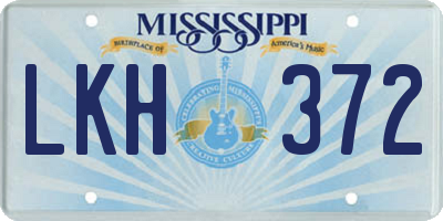 MS license plate LKH372