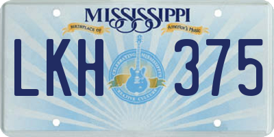 MS license plate LKH375