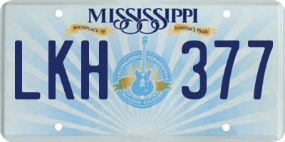 MS license plate LKH377