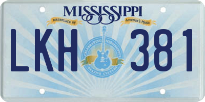 MS license plate LKH381
