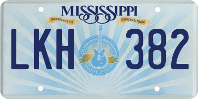 MS license plate LKH382