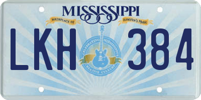 MS license plate LKH384