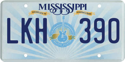 MS license plate LKH390