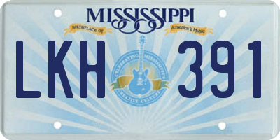 MS license plate LKH391