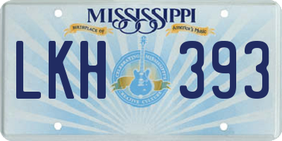 MS license plate LKH393