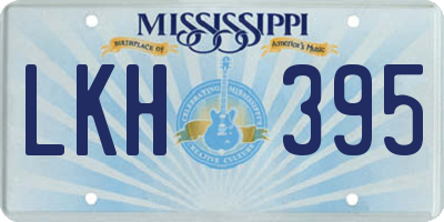 MS license plate LKH395