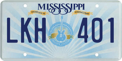 MS license plate LKH401
