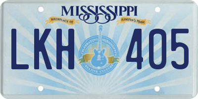 MS license plate LKH405