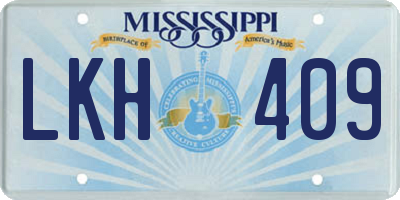 MS license plate LKH409