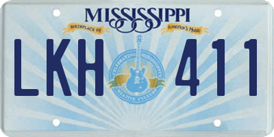 MS license plate LKH411