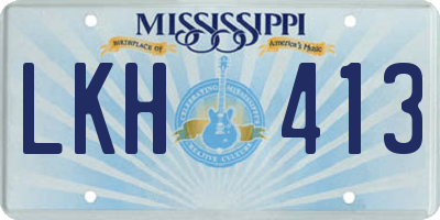 MS license plate LKH413