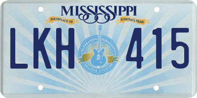 MS license plate LKH415