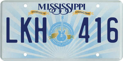MS license plate LKH416