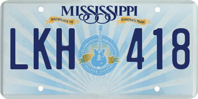 MS license plate LKH418