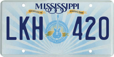 MS license plate LKH420