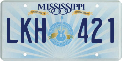 MS license plate LKH421