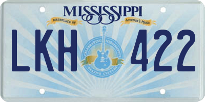 MS license plate LKH422