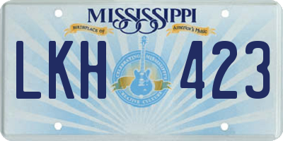 MS license plate LKH423