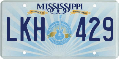 MS license plate LKH429