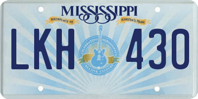 MS license plate LKH430