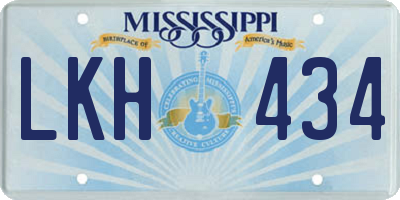 MS license plate LKH434