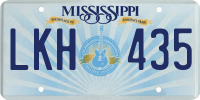 MS license plate LKH435