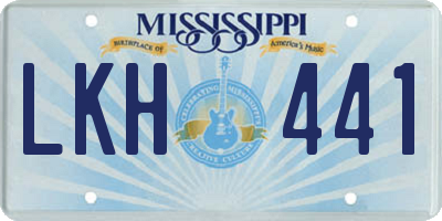 MS license plate LKH441
