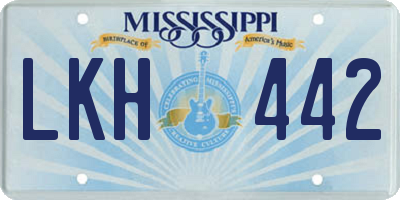 MS license plate LKH442
