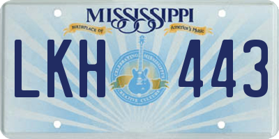 MS license plate LKH443