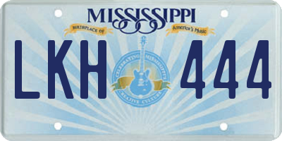 MS license plate LKH444
