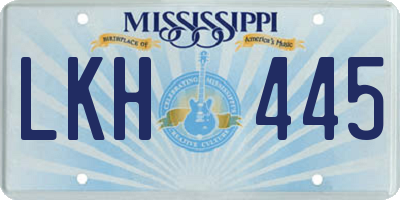 MS license plate LKH445